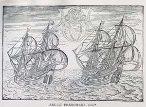 「北極の現象」、ゲリットドヴィールの 『航海記』、アムステルダム、1600年 作： Netherlandish School